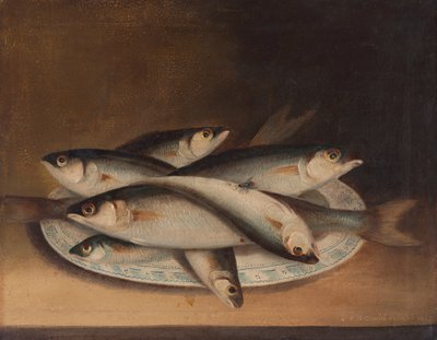 Fish on a Blue and White Plate by William Buelow Gould